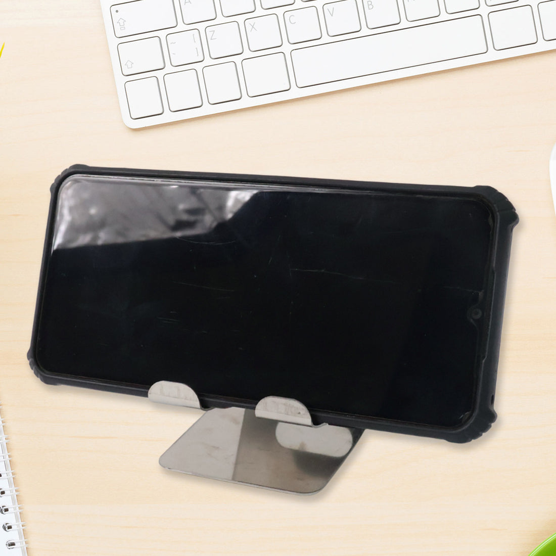 Stainless Steel Universal Mobile  Tablet Stand Holder - (1 Pc)