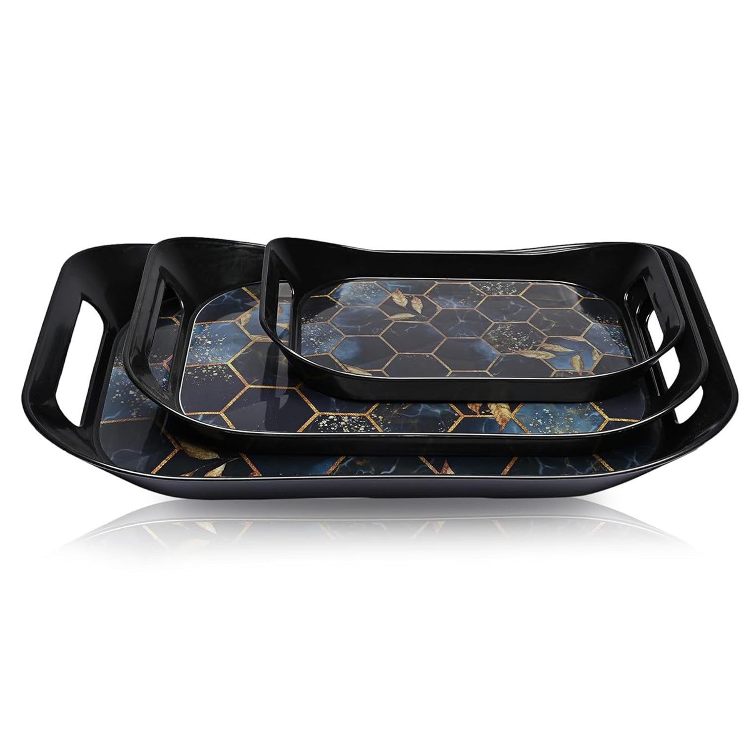 Premium Plastic Serving Tray (3 Pc)