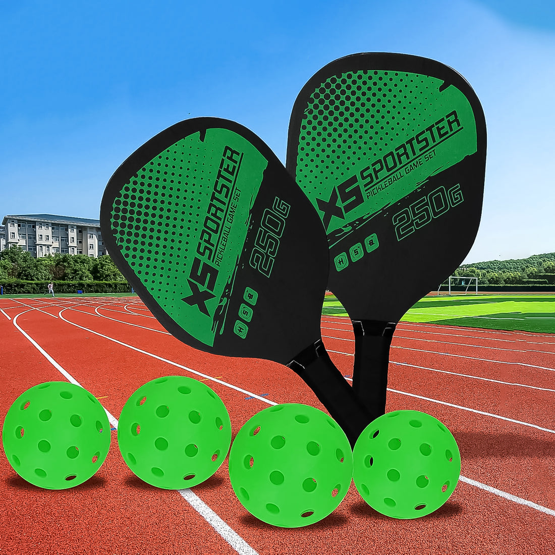 Professional Outdoor Pickleball Paddle And Ball (1 Set)